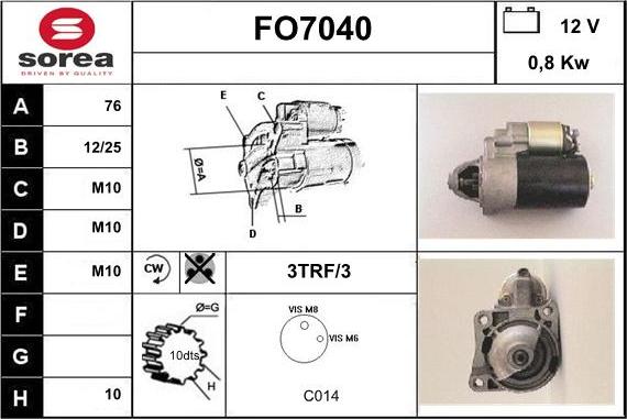 Sera FO7040 - Стартер autocars.com.ua