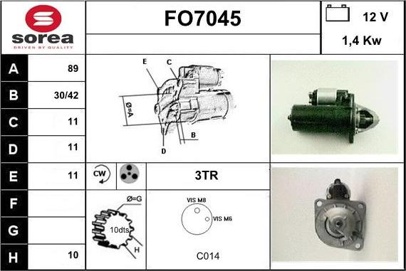 Sera FO7045 - Стартер autocars.com.ua