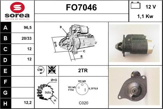 Sera FO7046 - Стартер autocars.com.ua