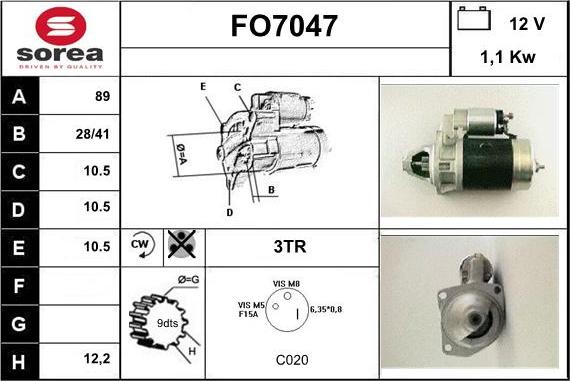 Sera FO7047 - Стартер autocars.com.ua