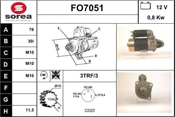 Sera FO7051 - Стартер autodnr.net