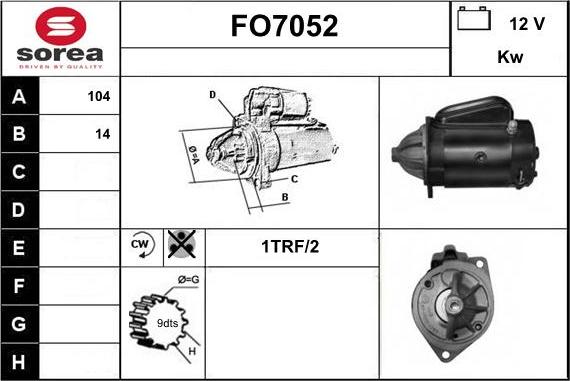 Sera FO7052 - Стартер autocars.com.ua