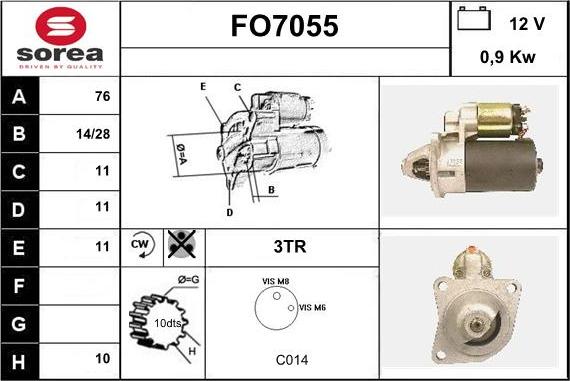 Sera FO7055 - Стартер autocars.com.ua