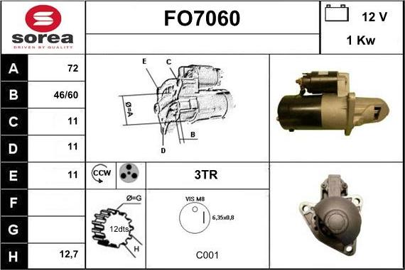 Sera FO7060 - Стартер autodnr.net