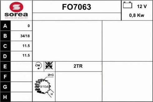 Sera FO7063 - Стартер autocars.com.ua