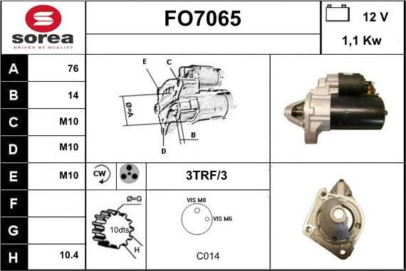 Sera FO7065 - Стартер autocars.com.ua