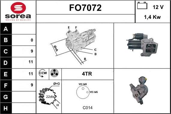 Sera FO7072 - Стартер autodnr.net