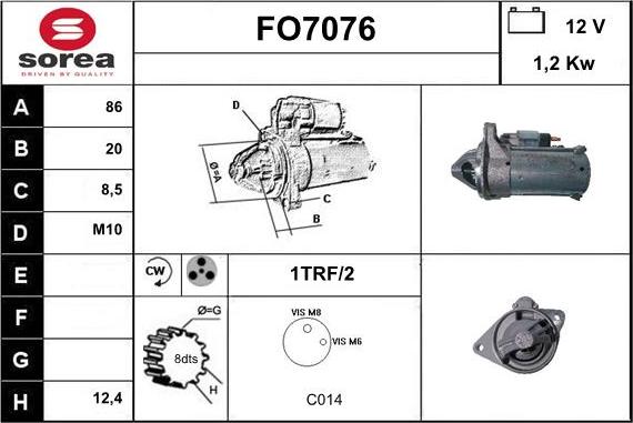 Sera FO7076 - Стартер autocars.com.ua