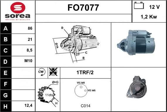 Sera FO7077 - Стартер autocars.com.ua