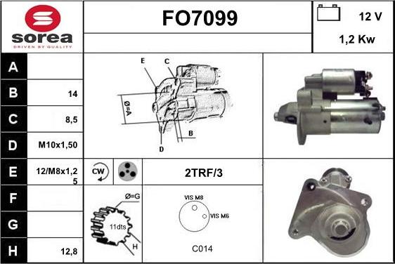 Sera FO7099 - Стартер autocars.com.ua