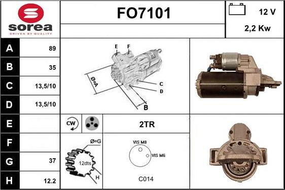 Sera FO7101 - Стартер autocars.com.ua