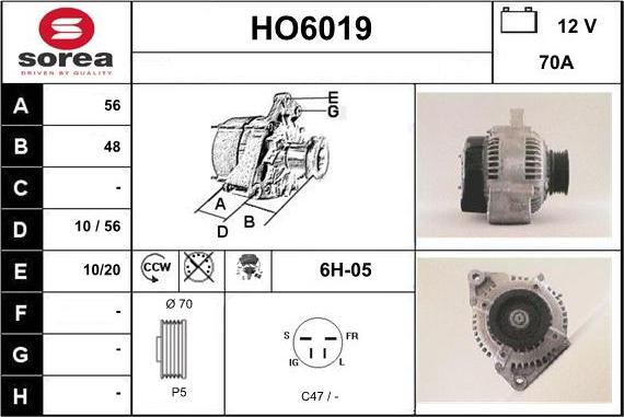 Sera HO6019 - Генератор autocars.com.ua