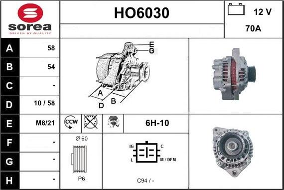 Sera HO6030 - Генератор autocars.com.ua