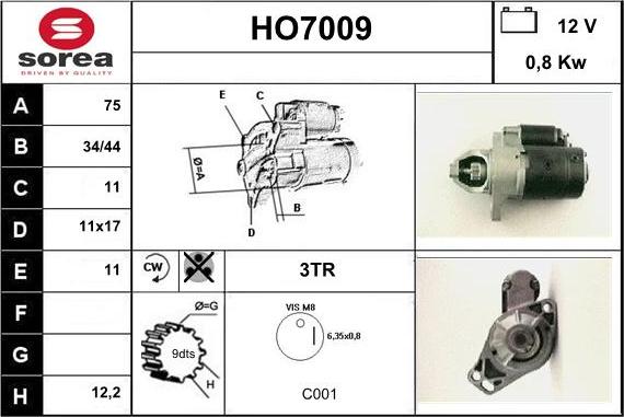 Sera HO7009 - Стартер autodnr.net