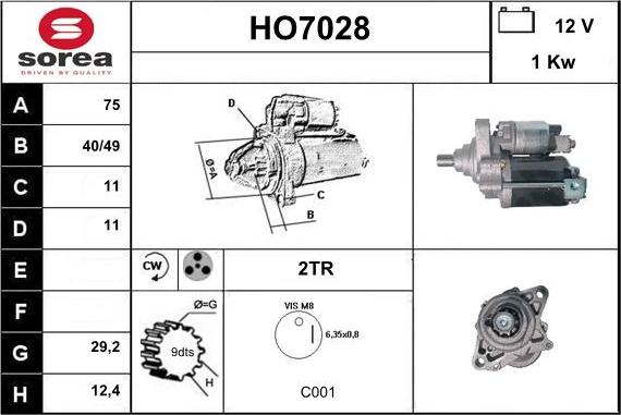 Sera HO7028 - Стартер autodnr.net