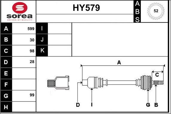 Sera HY579 - Приводной вал autodnr.net