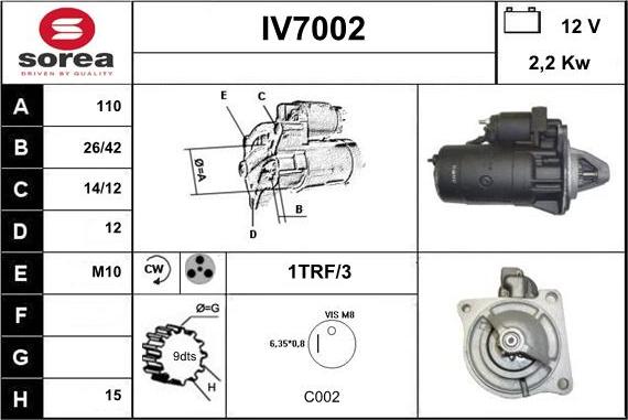 Sera IV7002 - Стартер autocars.com.ua