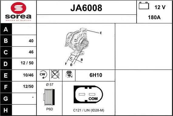 Sera JA6008 - Генератор autocars.com.ua