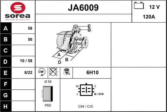 Sera JA6009 - Генератор autocars.com.ua