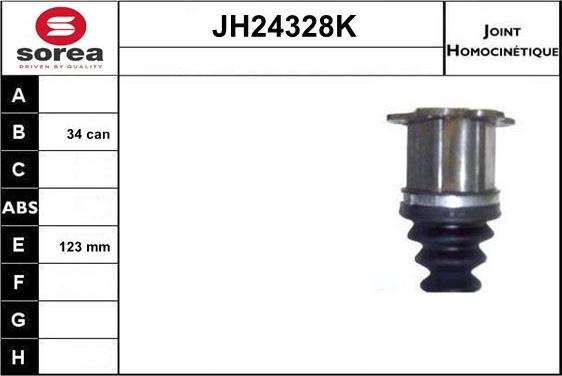 Sera JH24328K - Шарнирный комплект, ШРУС, приводной вал autodnr.net