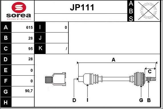 Sera JP111 - Приводной вал autodnr.net