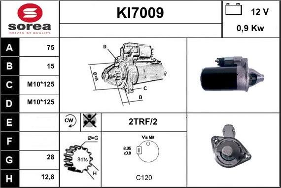 Sera KI7009 - Стартер autocars.com.ua