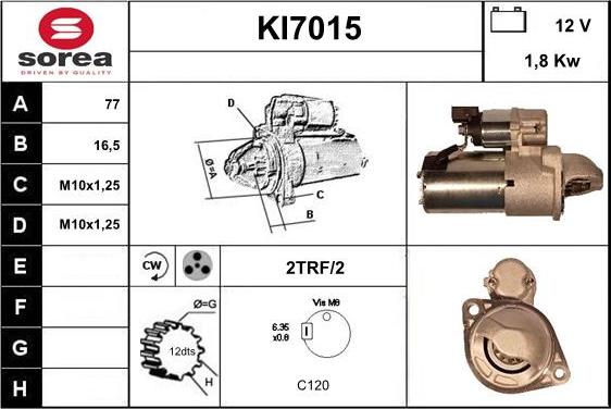 Sera KI7015 - Стартер autocars.com.ua