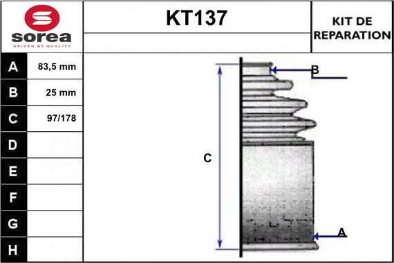 Sera KT137 - Пыльник, приводной вал autodnr.net