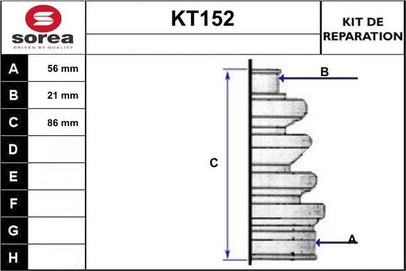 Sera KT152 - Пыльник, приводной вал autodnr.net