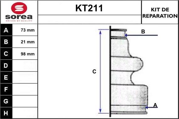 Sera KT211 - Пыльник, приводной вал autodnr.net
