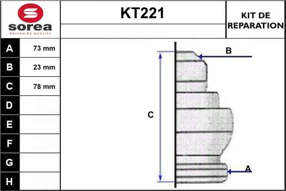 Sera KT221 - Пыльник, приводной вал autodnr.net