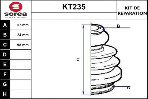 Sera KT235 - Пыльник, приводной вал autodnr.net