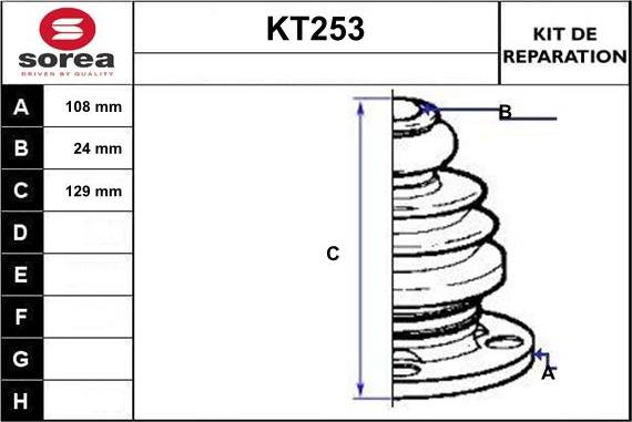 Sera KT253 - Пыльник, приводной вал autodnr.net