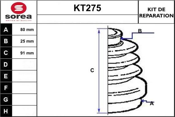 Sera KT275 - Пыльник, приводной вал autodnr.net