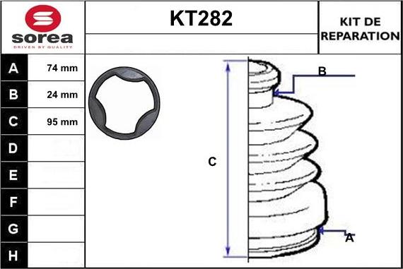 Sera KT282 - Пыльник, приводной вал autodnr.net