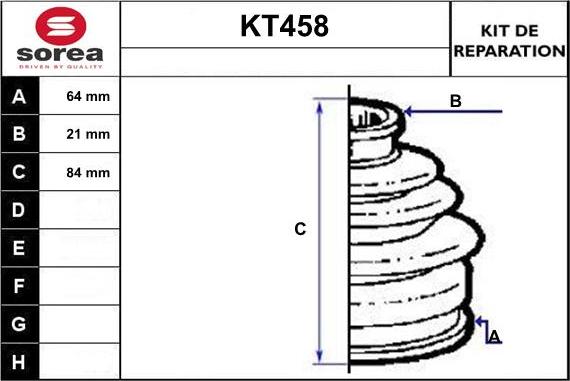 Sera KT458 - Пильник, приводний вал autocars.com.ua