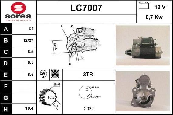 Sera LC7007 - Стартер autodnr.net