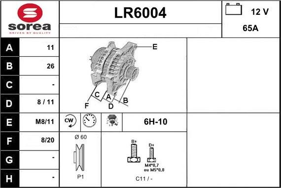 Sera LR6004 - Генератор autocars.com.ua