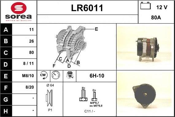 Sera LR6011 - Генератор autocars.com.ua