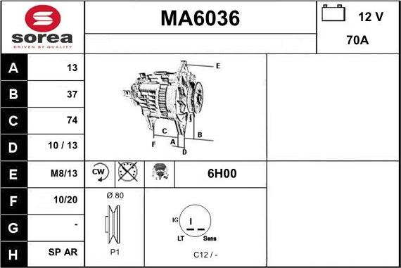 Sera MA6036 - Генератор autocars.com.ua