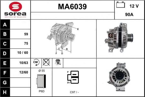 Sera MA6039 - Генератор autocars.com.ua