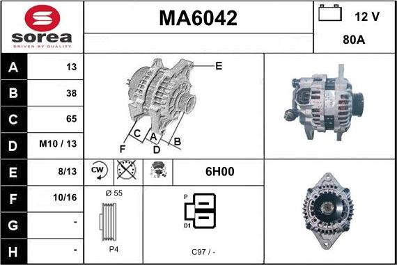 Sera MA6042 - Генератор autocars.com.ua