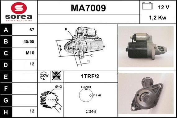 Sera MA7009 - Стартер autodnr.net