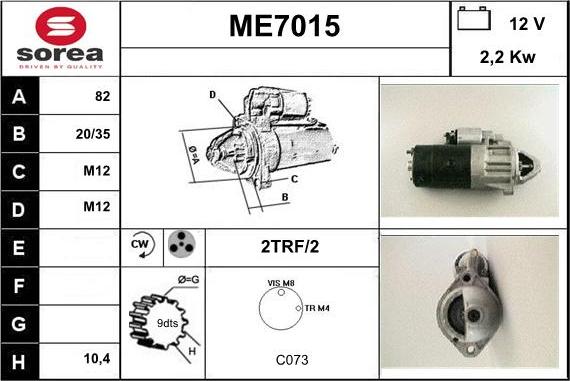 Sera ME7015 - Стартер autodnr.net