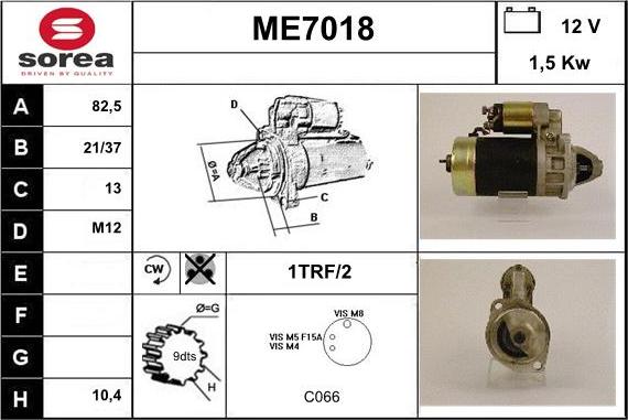 Sera ME7018 - Стартер autocars.com.ua