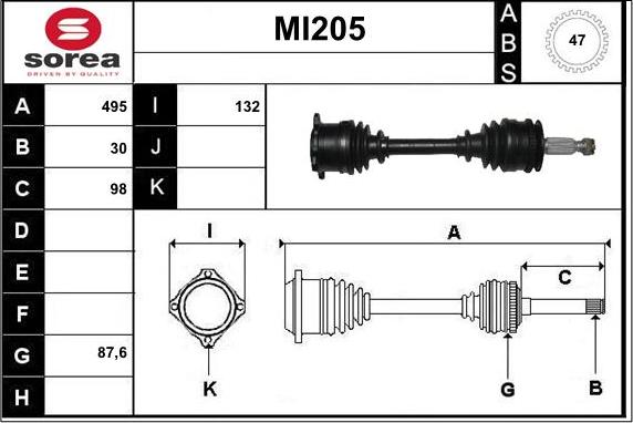 Sera MI205 - Приводной вал autodnr.net