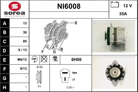 Sera NI6008 - Генератор autocars.com.ua