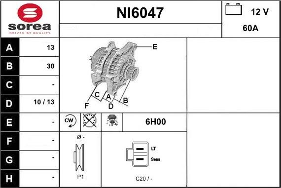 Sera NI6047 - Генератор autocars.com.ua