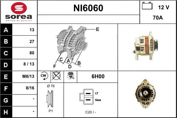 Sera NI6060 - Генератор autocars.com.ua