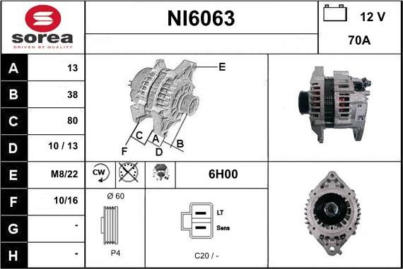 Sera NI6063 - Генератор autocars.com.ua